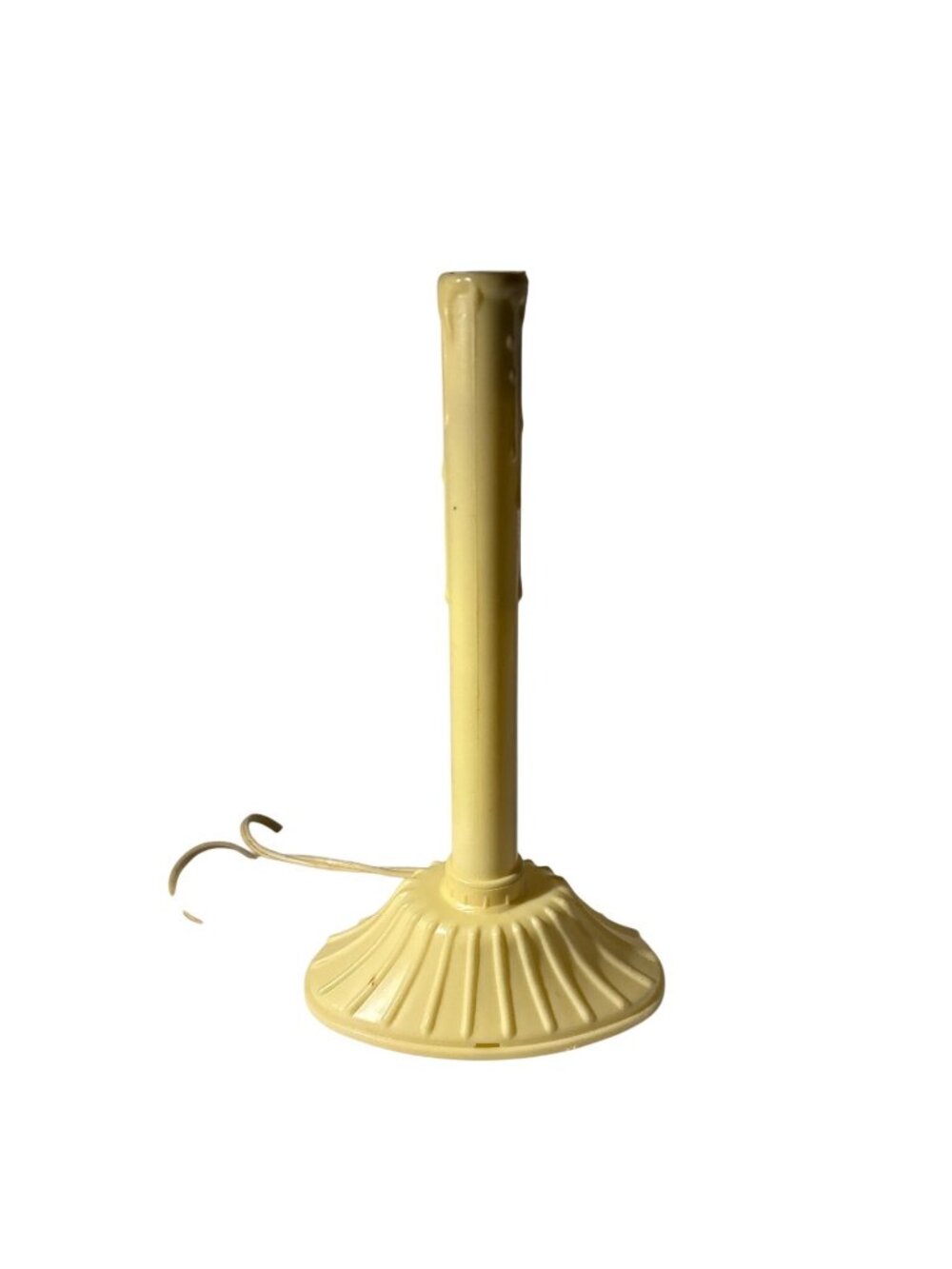 Vintage Electric Candle Lamp With Fluted Base And Drip Detail Christmas 9"